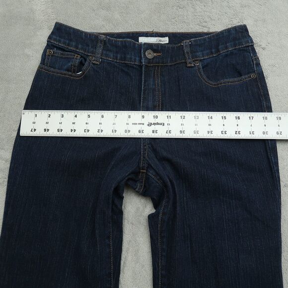 Chico's Platinum Jeans Women's 1S US-8 Short Blue Mid-Rise Boot Leg 29" Inseam - Picture 7 of 16